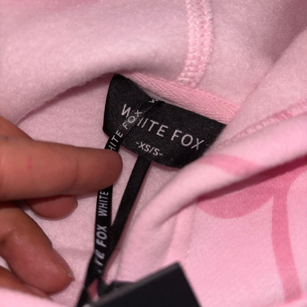 White Fox Boutique Pink Bow Hoodie - Picture 3 of 4